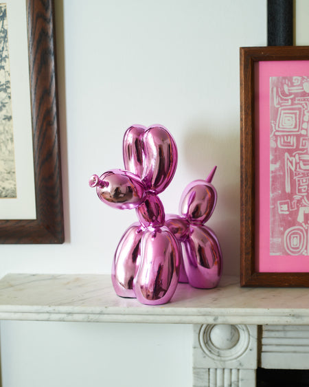 Large electro plated balloon dog - Pink