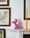 Large electro plated balloon dog - Pink