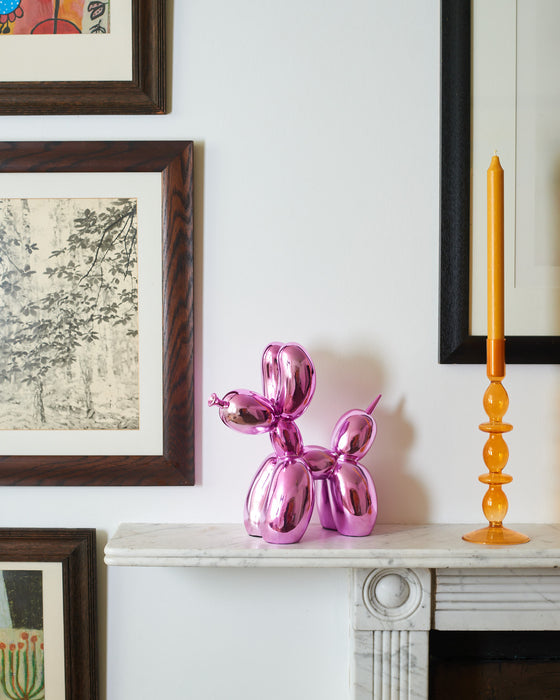 Large electro plated balloon dog - Pink