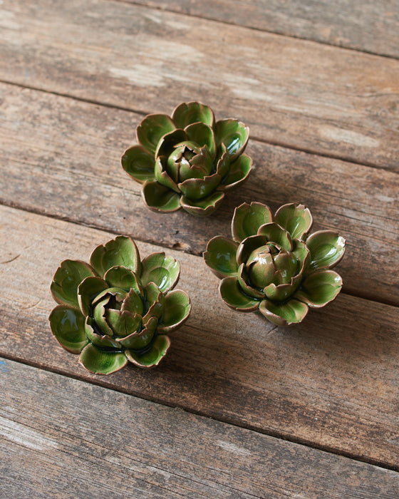 glazed ceramic peony wall art