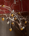 small silver and gold Christmas baubles
