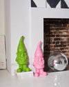 Brightly Coloured Large Standing Gnome- Pink