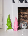 Brightly Coloured Large Standing Gnome- Pink