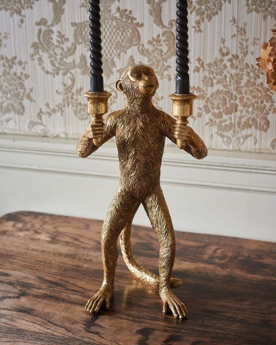 gold monkey candelabra