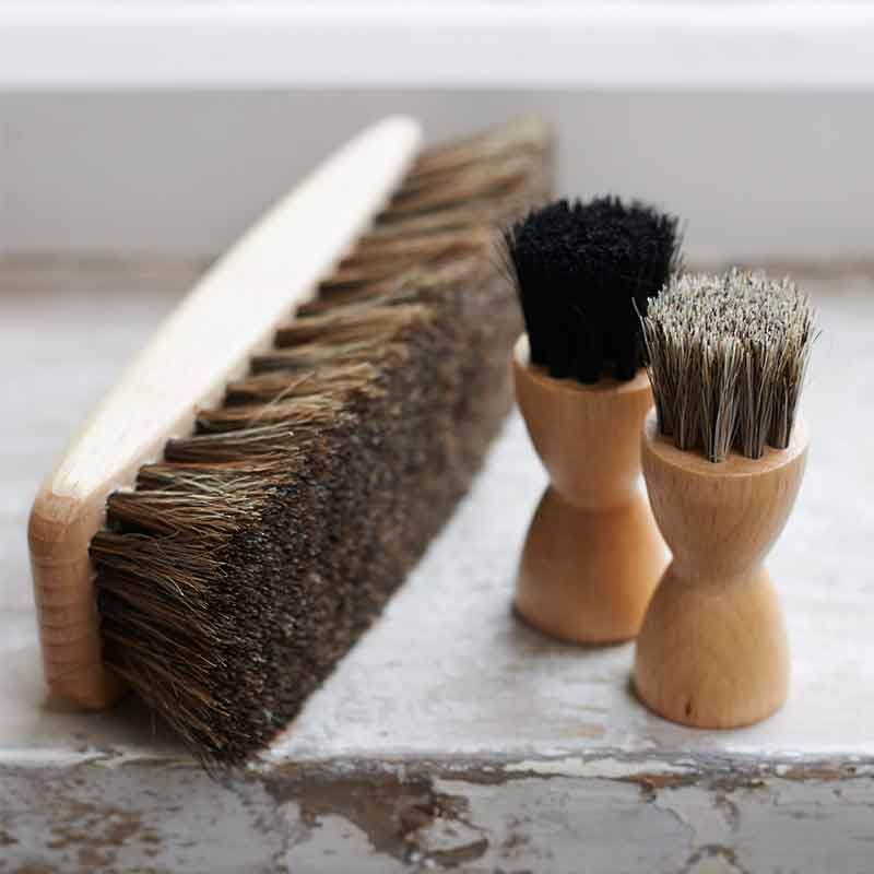 handmade horsehair shoe shining brushes
