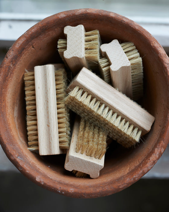 Soft light bristle nail brush in beechwood