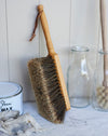 Beechwood  split horse hair dust brush with leather loop