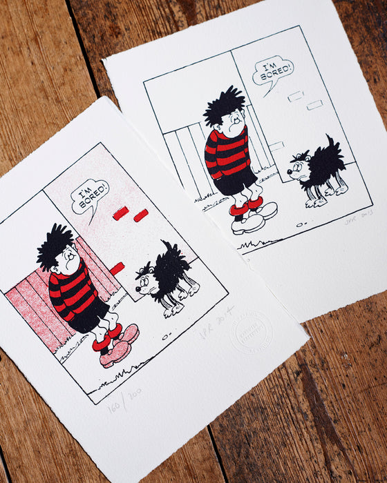 Dennis The Menace hand printed in the UK limited edition screen prints