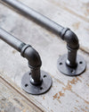 A pair of Long heavy duty industrial metal handles