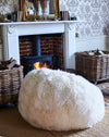 Large Sumptuous sheepskin beanbag - ivory