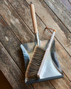Hand painted Beechwood  split horse hair dust brush with leather loop