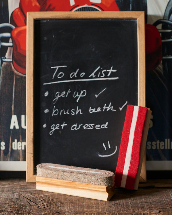 Traditional felt blackboard dusters - Brown/Red