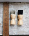 Beechwood shoe polishing brushes. Horse hair