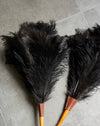 Black ostrich feather duster