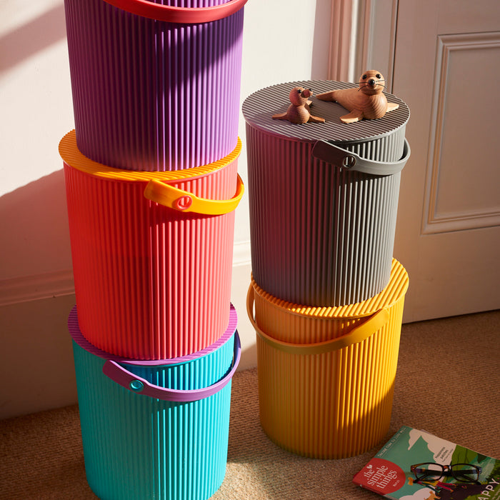 Brightly Coloured Japanese Utility storage buckets