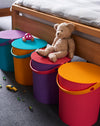 Brightly Coloured Japanese Utility storage buckets
