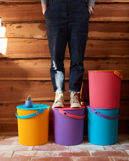 Brightly Coloured Japanese Utility storage buckets