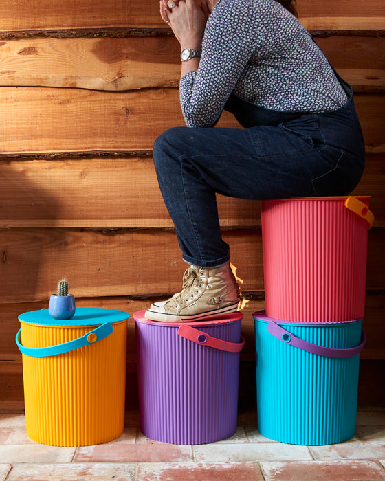 Brightly Coloured Japanese Utility storage buckets