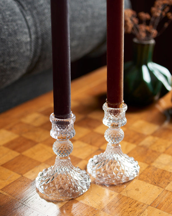 Glass Candlestick - Harlequin
