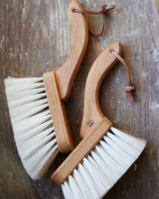 Finest quality goat hair cockpit hand brush - beech handle