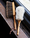 Small luxury handmade Goats hair dust-brush set in beechwood