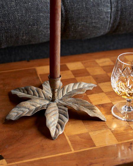 Elegant candle stick holder - Faded Golden Palm