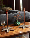 Elegant candle stick holder - Faded Golden Palm