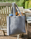 luxurious wool shopping bag in grey wool felt