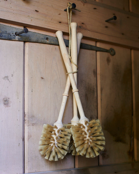 Beechwood toilet brush & Zinc brush holder.