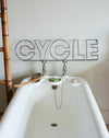 3D Galvanised Metal wire Cycle signs - Cycle