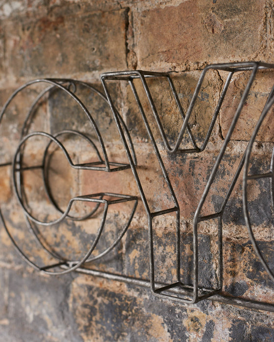 3D Galvanised Metal wire Cycle signs - Cycle