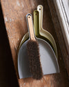 Handmade horsehair brush with moulded dustpan set
