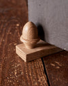 Solid Oak door wedge with turned acorn. Made in the UK