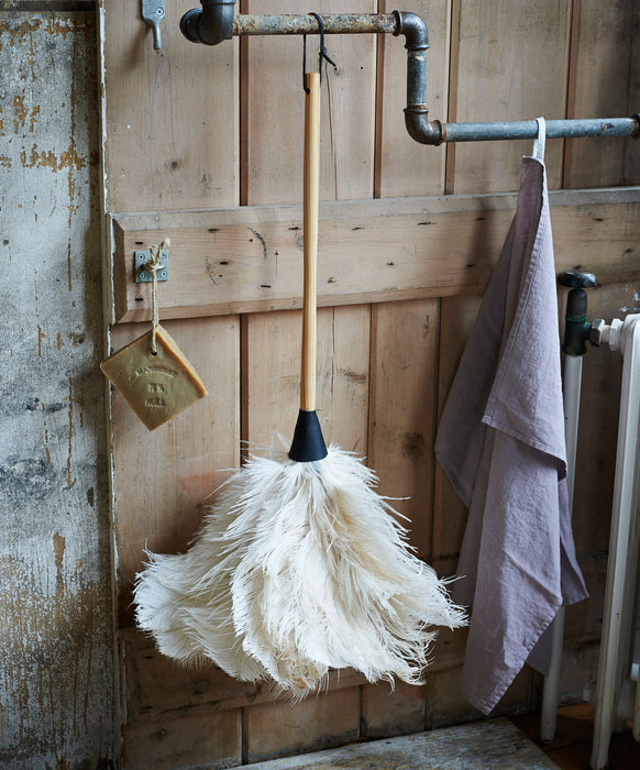 Luxury Ostrich feather duster-white