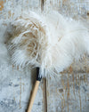 Luxury Ostrich feather duster-white