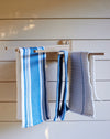 Swedish Oak bathroom towel rail with swivel 3 or 5 hanging bars.