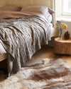 Large luxurious cable knitted lambswool throw