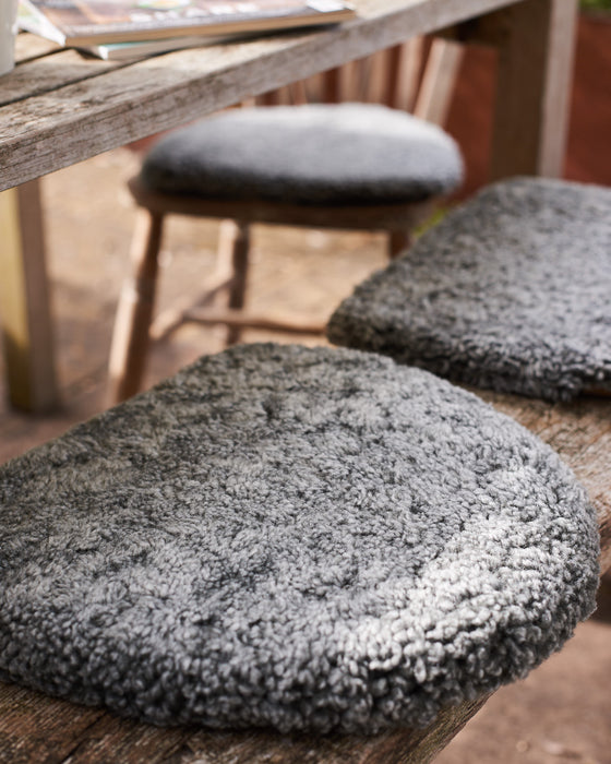 luxurious padded wool seat cushion