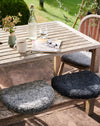 luxurious padded wool seat cushion