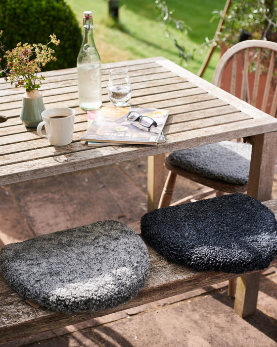 luxurious padded wool seat cushion