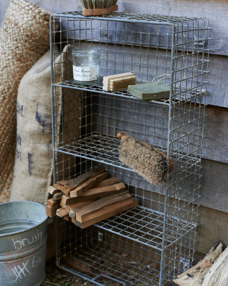 Galvanised locker room shelf 80 x 40