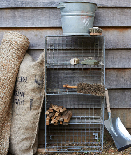 Galvanised locker room shelf 80 x 40