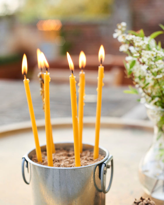 Bundle of beeswax candles-pencil