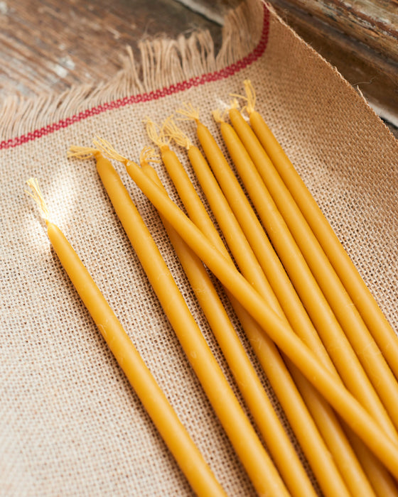 Bundle of beeswax candles-pencil