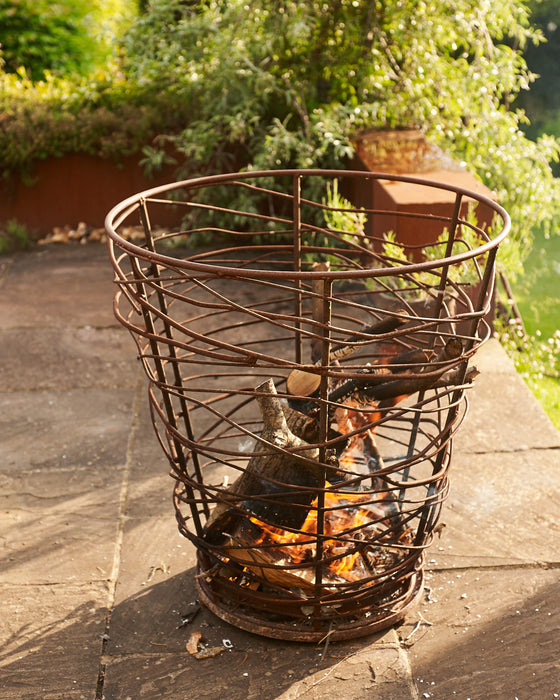 Bespoke twisted metal brazier