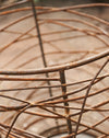 Bespoke twisted metal brazier detail of weld