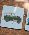 Classic Series2/3 Land Rover drinks coaster.