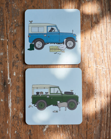 Classic Series2/3 Land Rover drinks coaster.