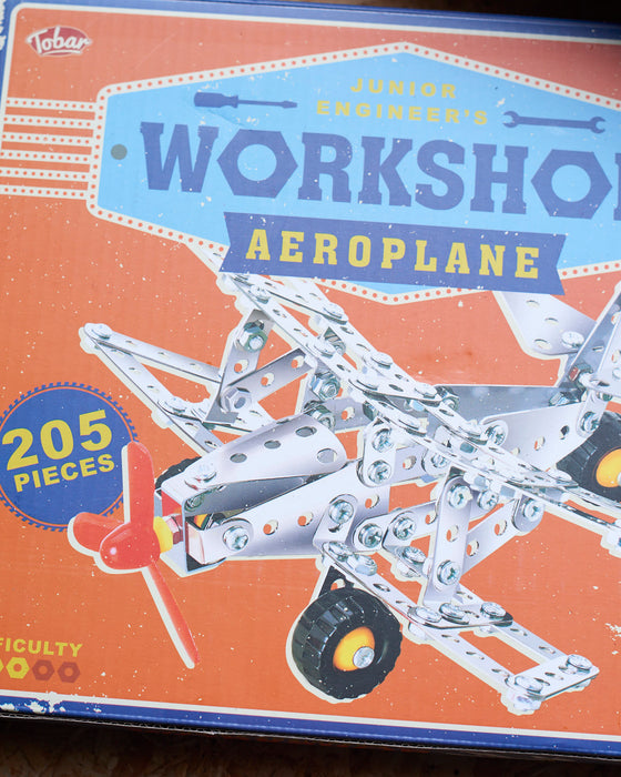 Metal Aeroplane model kit in retro box.