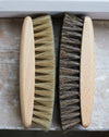 Luxury horsehair shoe shining brushes in beechwood